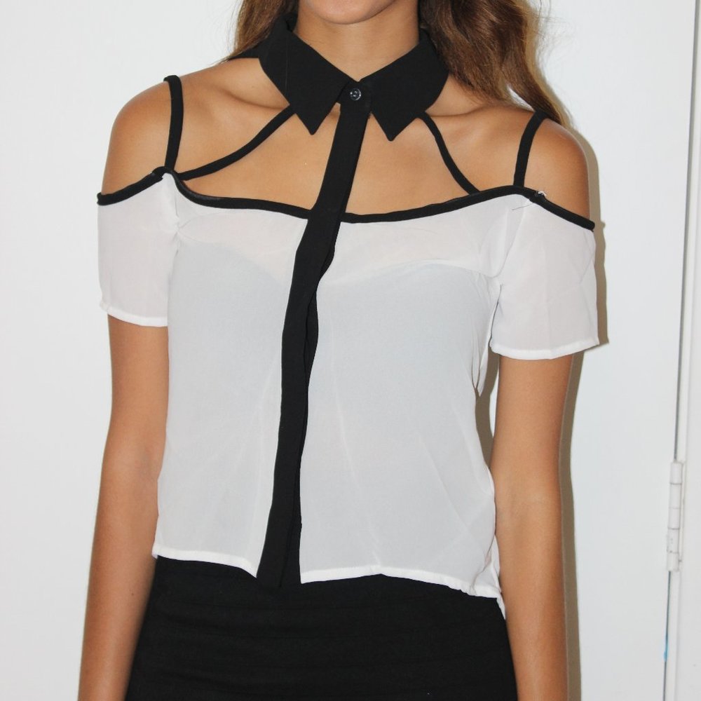Black & White Blouse